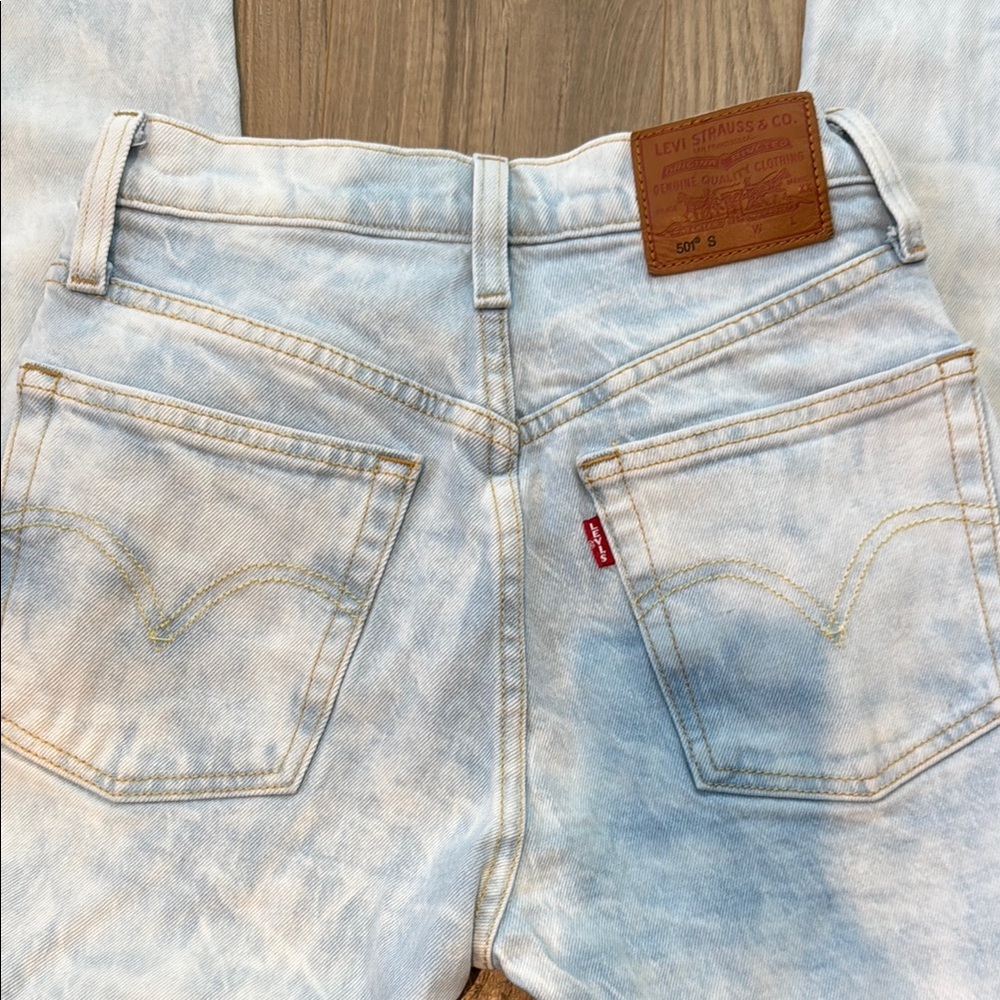 Levi's Light Blue Tie-Dye Jeans 501 size 25